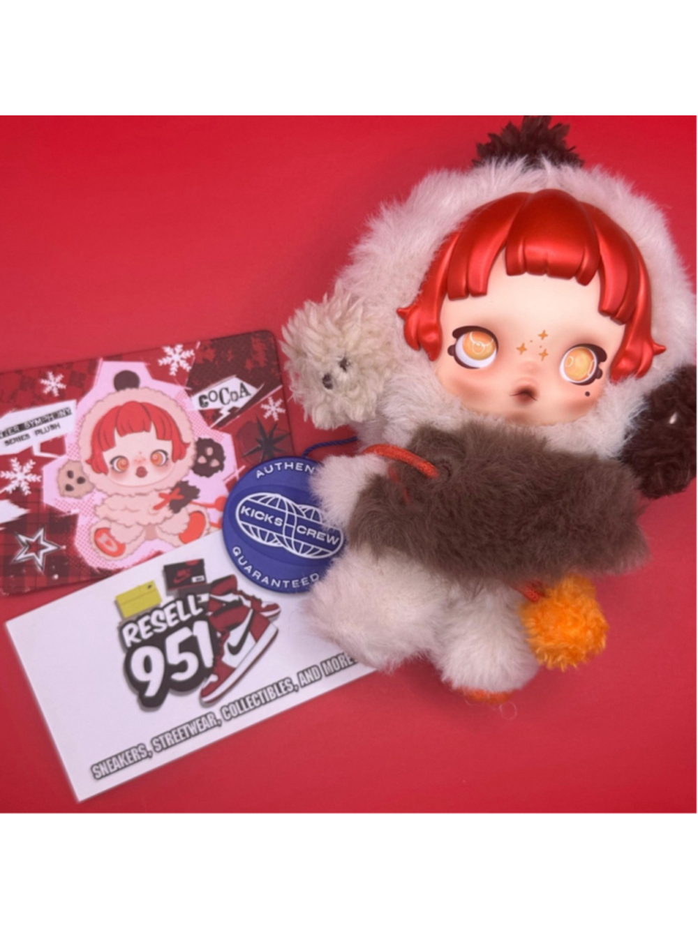 Pop Mart Skull Panda Winter Symphony Series Plush Keychain Cocoa Figure
